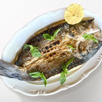 Сибас батерфляй на гриле в Шале Берёзка по цене 3850 ₽