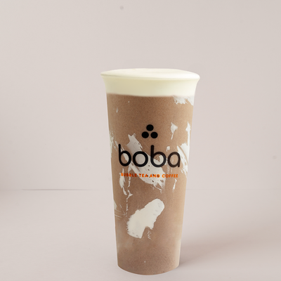 Шоколадно-банановый шейк M с сырной пенкой в Boba Tea по цене 480 ₽