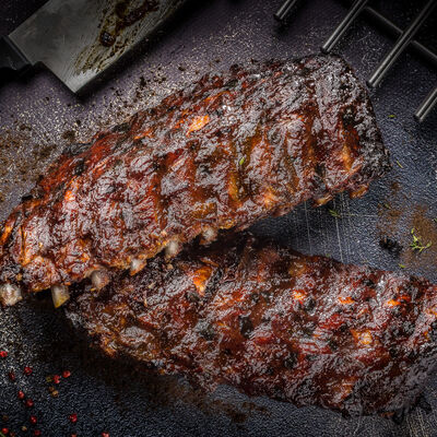 Ребрышки поросенка в соусе барбекю в Ваще Огонь по цене 590