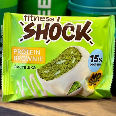 Протеиновый брауни «Белый шоколад и фисташка» FitnesSHOCK в Coffee Like по цене 215 ₽
