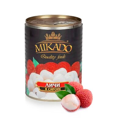 Личи в сиропе Mikado, Quality Foods, фруктовые консервы, Таиланд (580 г) в Ченто Пицца по цене 1000 ₽