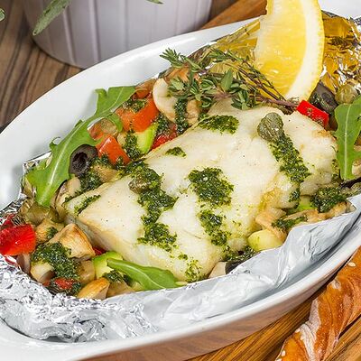 Филе трески в фольге с овощами в Луиджи & Тосё по цене 439