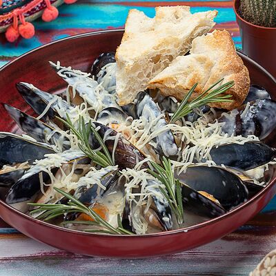 Мидии в сливочном соусе в Burritos по цене 700 ₽