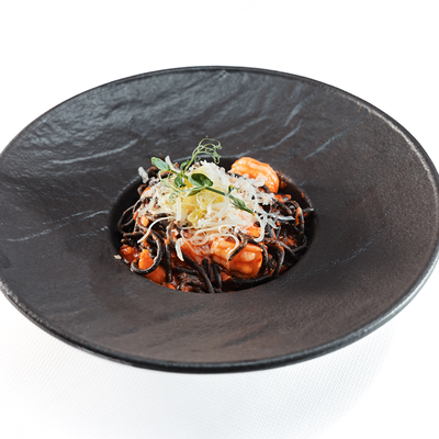 Паста Арабьята с чернилами каракатицы в #proсчастье по цене 700