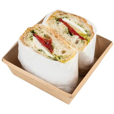 Чиабатта с моцареллой и томатами в Ромбаба по цене 395 ₽