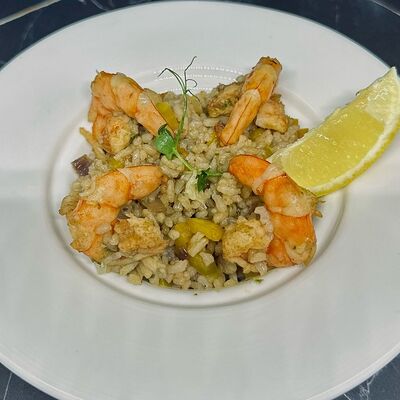 Ризотто с креветкамив Кафе сон у моря по цене 700 ₽