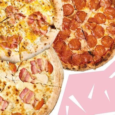 3 пиццы: Майк, Пепперони и Карбонара в Mikemolly по цене 2099 ₽