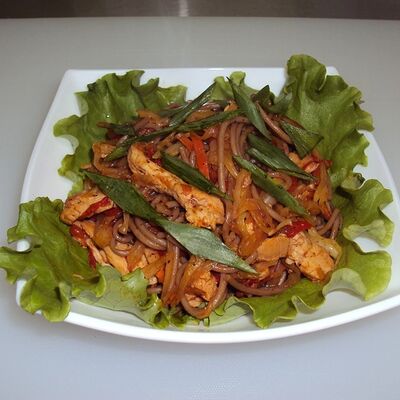 №167 Соба с курицейв Васаби по цене 510 ₽