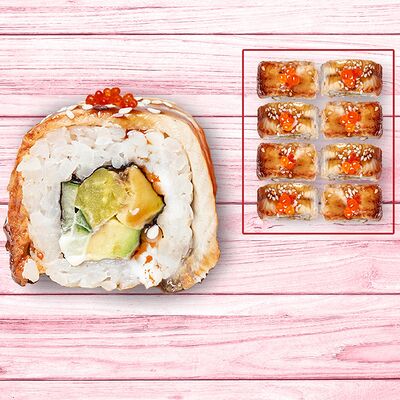 Люкс Филадельфия Угорь в Mommi sushi по цене 495 ₽