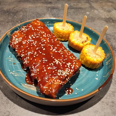 Свиные ребрышки BBQ в Пойдем зайдем по цене 830 ₽