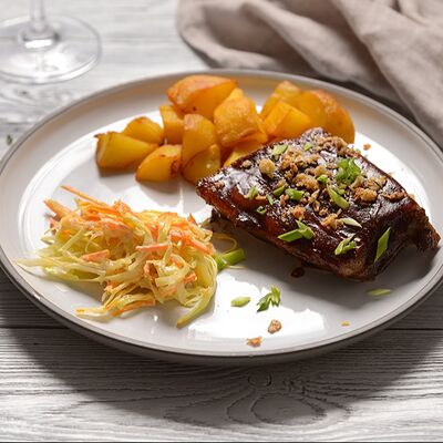 Свиные ребра в соевой глазури в Станция сады по цене 929 ₽