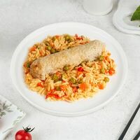 Ризони с овощами и люля-кебаб из курицы в Простая еда