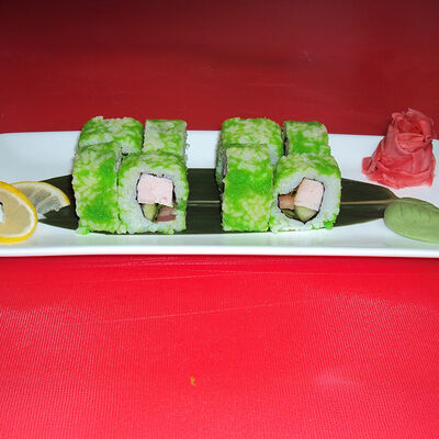 № 112 в тобико с курицейв Васаби по цене 440 ₽