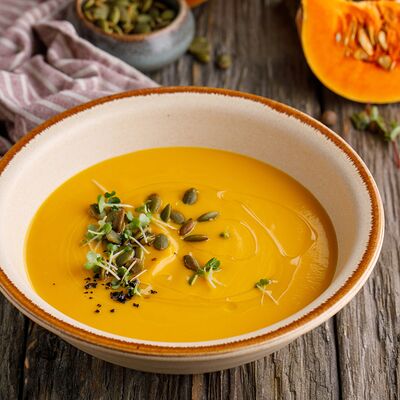 Тыквенный крем-суп постный в Баклажан в ТЦ 