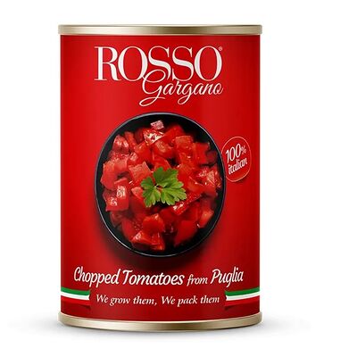 Томаты Rosso Gargano Cubetti, нарезанные кубиками в собственном соку в Ченто Пицца по цене 650 ₽