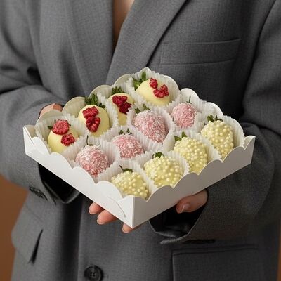 Клубника в шоколаде Зима (9-12 шт.) в Luna-Клубника в шоколаде по цене 2990 ₽