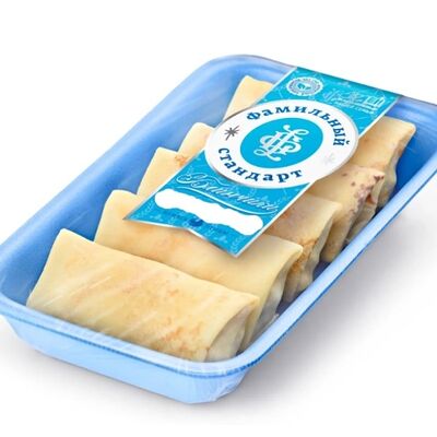 Блинчики с куриным фаршем и и рисом быстрозамороженные в Гудди по цене 285 ₽