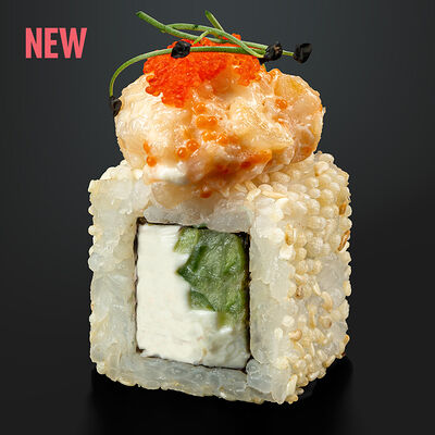 Запечённый ролл с командорским кальмаром и арарэ в Ricers по цене 710