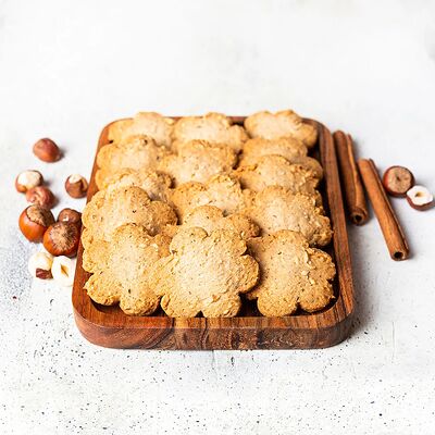 Рассыпчатое печенье с фундуком и корицей в У Палыча. С пылу, с жару! по цене 257 ₽