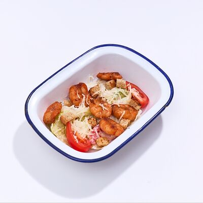 Салат Цезарь с креветками в Гирос Бистро по цене 395 ₽