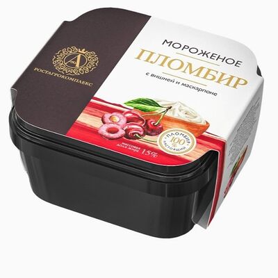 Мороженое Пломбир с вишней и маскарпонев Сытый Лось по цене 669 ₽