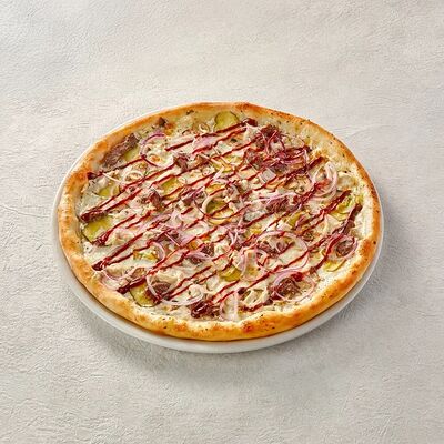 Пицца с говядиной и соусом BBQ в Пеперончино по цене 865 ₽