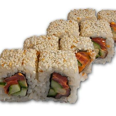 Ролл с острым лососем и огурцом в SUSHI СЭН по цене 330 ₽