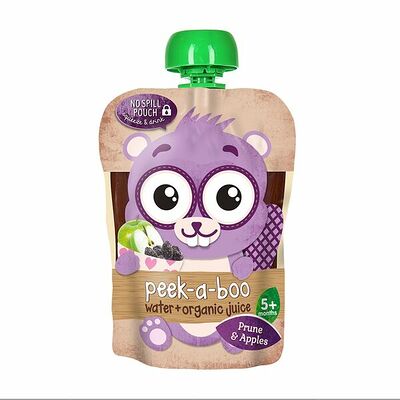 Сок из органических яблок прямого отжима и чернослива с очищенной водой, Peek-a-boo Испания в Азбука Вкуса Экспресс Меню по цене 118 ₽