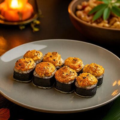 Ролл Запечённый с мидиями в Shegai Family по цене 630 ₽