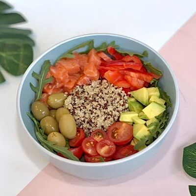 Боул Fitness с киноа и лососем в Pokemania по цене 1119 ₽