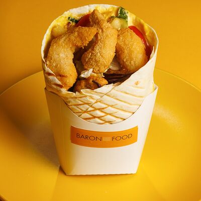 Шаурма с креветками в тортилье в Pizza Baron по цене 379 ₽