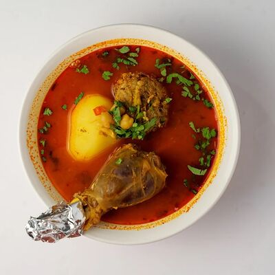 Бозбаш с мясом на косточке в Лагманхана №1 по цене 4130 ₸
