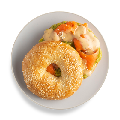 Бейгл с гуакамоле и лососем в Готово китчен по цене 344 ₽