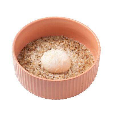 Греча с мягким яйцом и сливочно-грибным соусом в Делюсь добром по цене 420 ₽