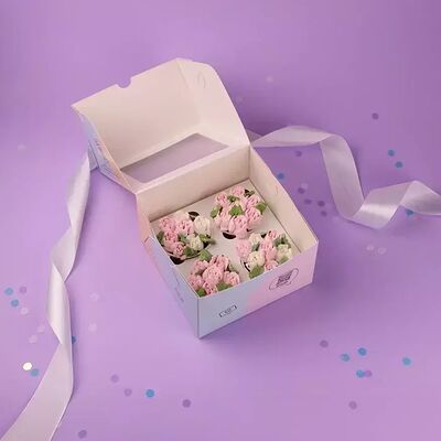 Капкейки Тюльпаны 4шт в Пышно Расцвели по цене 1400 ₽