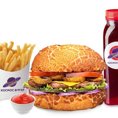 Космонавт комбо в Космос бургер по цене 970 ₽
