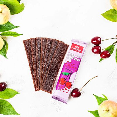 Фруктовые пастилки без добавления сахара с яблоком со вкусом вишни в У Палыча. С пылу, с жару! по цене 103 ₽