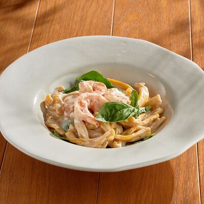 Казаречче с креветками и шпинатом в Russo Italiano по цене 890 ₽