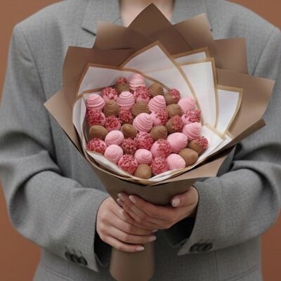 Букет Шоколюб (36 шт.) в Luna-Клубника в шоколаде по цене 5990 ₽