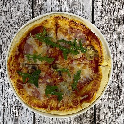 Мини-пицца с ветчиной и грибами в Луна Рыба по цене 345 ₽