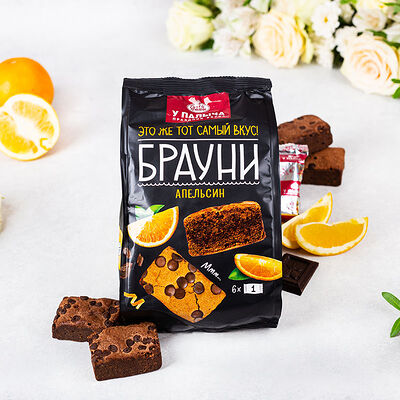 Брауни с апельсином в У Палыча. С пылу, с жару! по цене 325 ₽