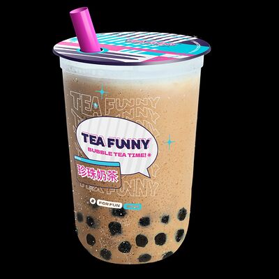 Молочный чай Карамель милк с шариками тапиоки М в Tea Funny по цене 585 ₽
