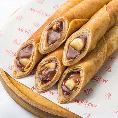 Блинчики с бананами и нутеллой в MOSCOW FOOD Кейтеринг по цене 2090 ₽