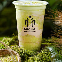 Молочный чай с зеленым рисом (без тапиоки) в Micha Bubble Tea & Bakery