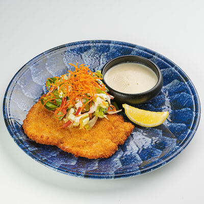 Шницель чкмерули с салатом коул -слоу в Южанин по цене 120000 сум