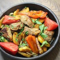 Оджахури из курицы в Грузинская кухня Пурмарили