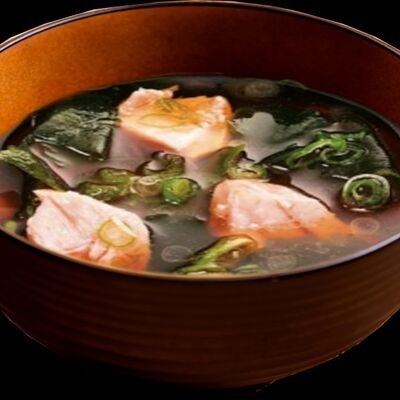 Мисо суп с лососем в Суши-бар Тунец по цене 230 ₽