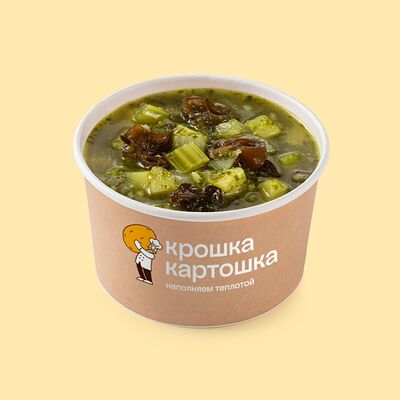 Зеленый суп с древесными грибами в Крошка Картошка по цене 289 ₽