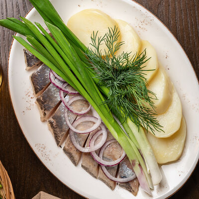 Сельдь олюторская собственного посола в Сандуны Урал по цене 670 ₽