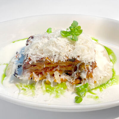 Баклажан Alla Parmigiano по семейному рецепту Джузеппе Дави в Butler по цене 1500 ₽